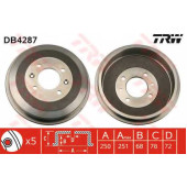 Тормозной барабан TRW DB4287