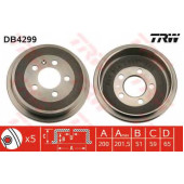 Тормозной барабан TRW DB4299