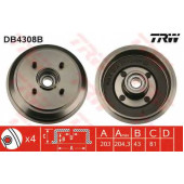 Тормозной барабан TRW DB4308B
