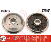 Тормозной барабан TRW DB4310