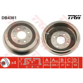 Тормозной барабан TRW DB4361