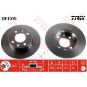 Тормозной диск TRW DF1015