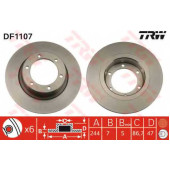 Тормозной диск TRW DF1107