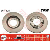 Тормозной диск TRW DF1428