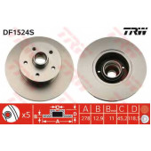 Тормозной диск TRW DF1524S