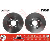 Тормозной диск TRW DF1530
