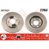 Тормозной диск TRW DF1627