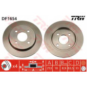Тормозной диск TRW DF1654
