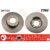 Тормозной диск TRW DF1723