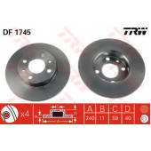 Тормозной диск TRW DF1745