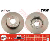 Тормозной диск TRW DF1790