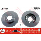 Тормозной диск TRW DF1829