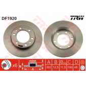 Тормозной диск TRW DF1920