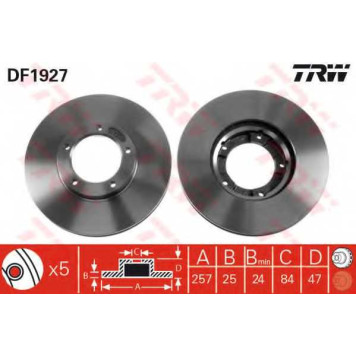 Тормозной диск TRW DF1927