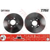Тормозной диск TRW DF1950