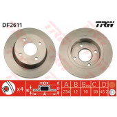 Тормозной диск TRW DF2611