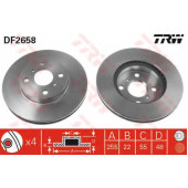 Тормозной диск TRW DF2658