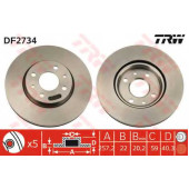 Тормозной диск TRW DF2734