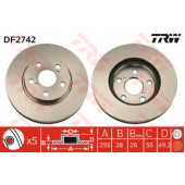 Тормозной диск TRW DF2742