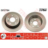 Тормозной диск TRW DF2794