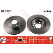 Тормозной диск TRW DF2797