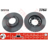 Тормозной диск TRW DF3118