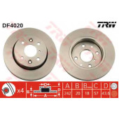 Тормозной диск TRW DF4020