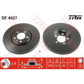 Тормозной диск TRW DF4027