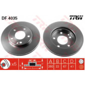 Тормозной диск TRW DF4035