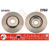 Тормозной диск TRW DF4059