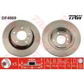 Тормозной диск TRW DF4069