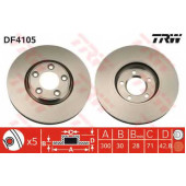 Тормозной диск TRW DF4105