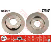 Тормозной диск TRW DF4122