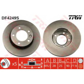 Тормозной диск TRW DF4249S