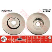 Тормозной диск TRW DF4259S