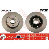 Тормозной диск TRW DF4273S