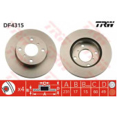 Тормозной диск TRW DF4315