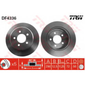 Тормозной диск TRW DF4336