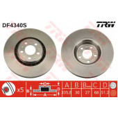 Тормозной диск TRW DF4340S