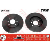 Тормозной диск TRW DF4345