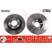Тормозной диск TRW DF4352