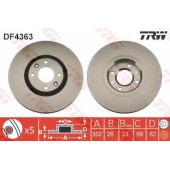 Тормозной диск TRW DF4363