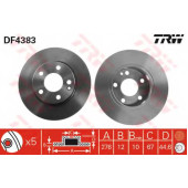 Тормозной диск TRW DF4383