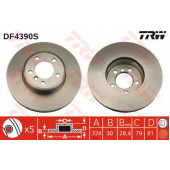Тормозной диск TRW DF4390S