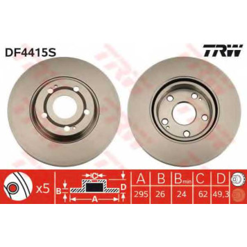 Тормозной диск TRW DF4415S