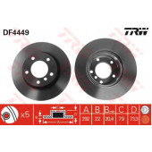 Тормозной диск TRW DF4449