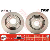 Тормозной диск TRW DF4487S