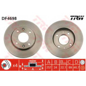 Тормозной диск TRW DF4698