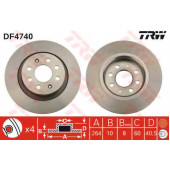 Тормозной диск TRW DF4740