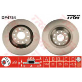 Тормозной диск TRW DF4754
